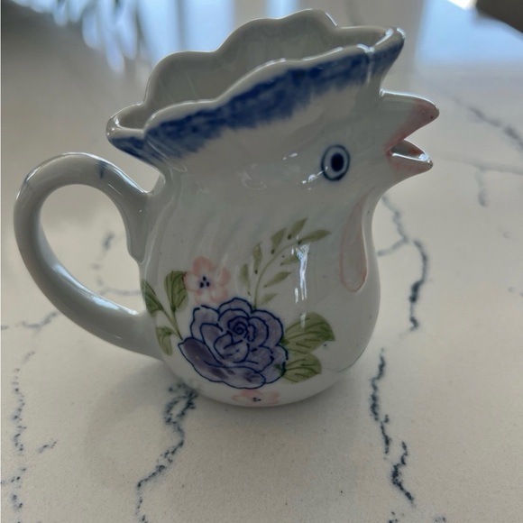 Vintage small pitcher milk,creamer,syrup by Andrea Sadek shaped rooster/chicken - Picture 3 of 10